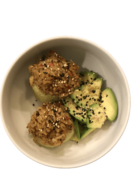 Recette de bowl végétal et bio autour d'un chou-rave farci