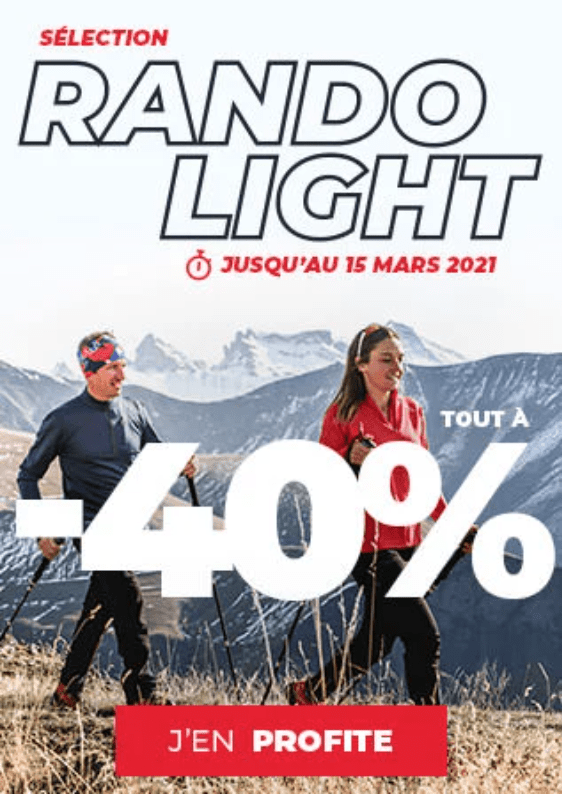 Cimalp vous équipe pour la randonnée avec 40% de réduction