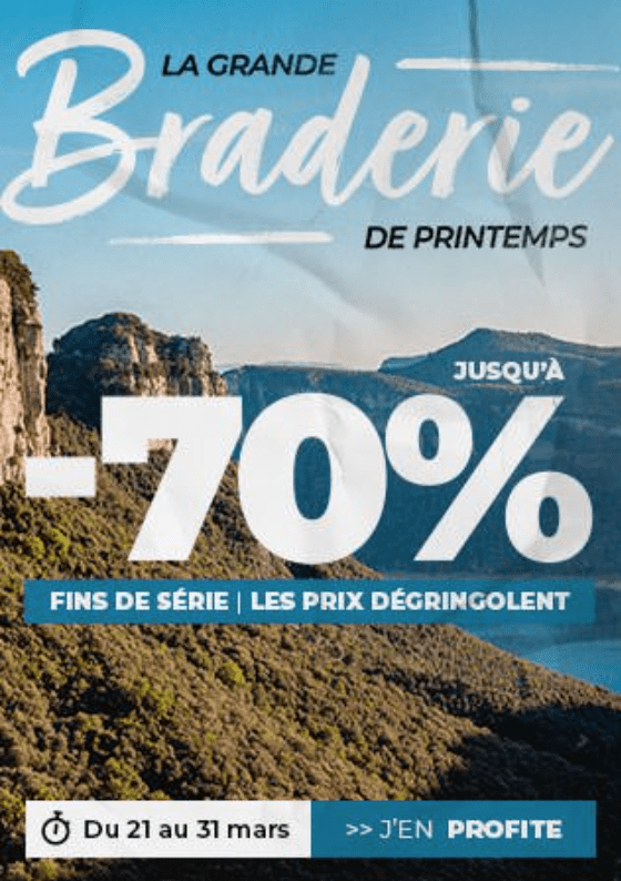 Braderie de printemps pour la randonnée chez Cimalp, RVRC et Salomon