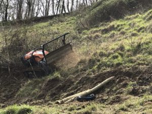 Robot broyeur sur les pentes de Saleich