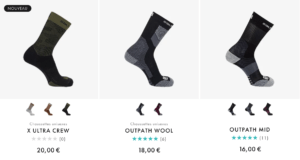 Salomon Chaussettes de randonnée Homme