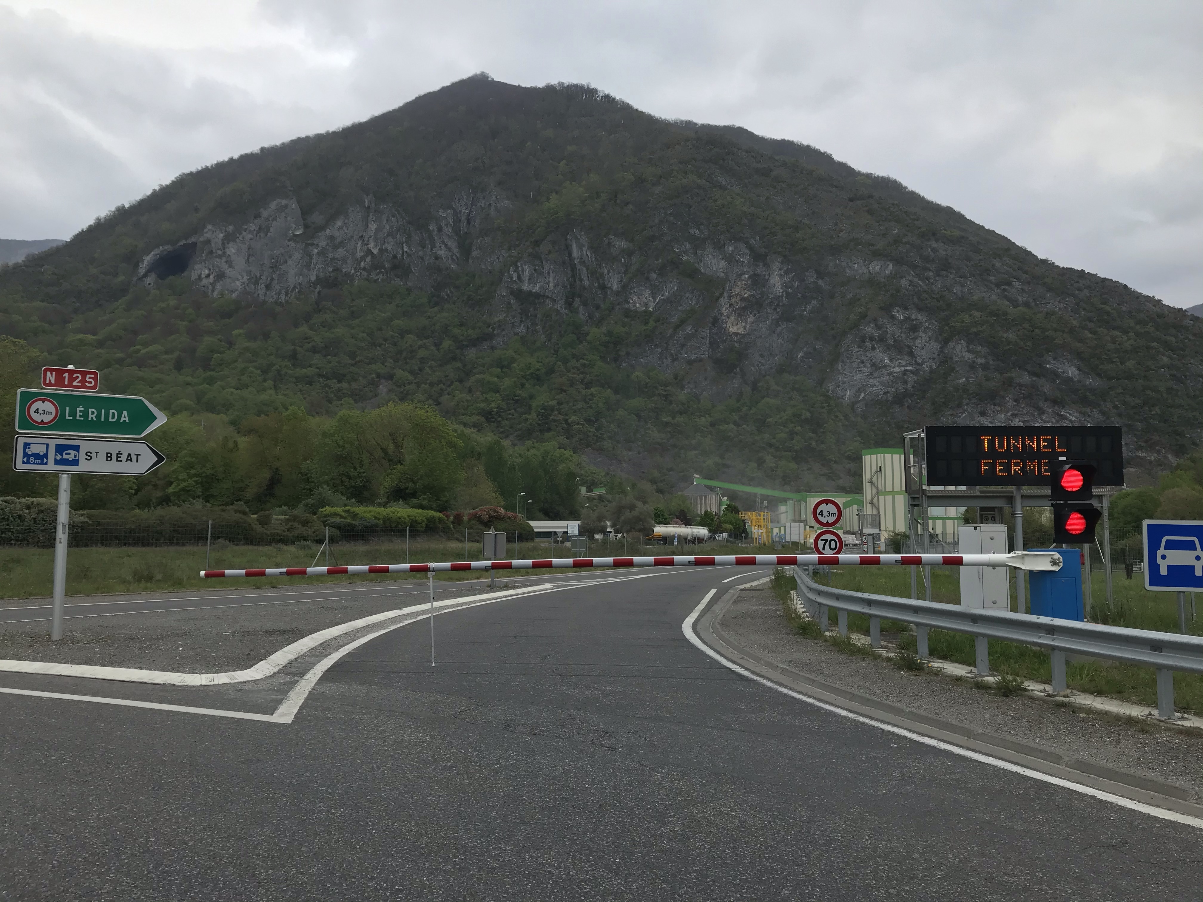 Nouvelle fermeture du tunnel de Saint-Béat-Lez