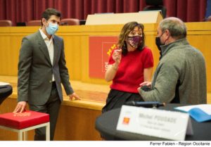 agence des Pyrénées, le 7 avril dernier à Toulouse, aux côtés notamment de John Palacin, conseiller régional et président de l’Agence des Pyrénées