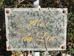 Plaque rue marbre à Ore