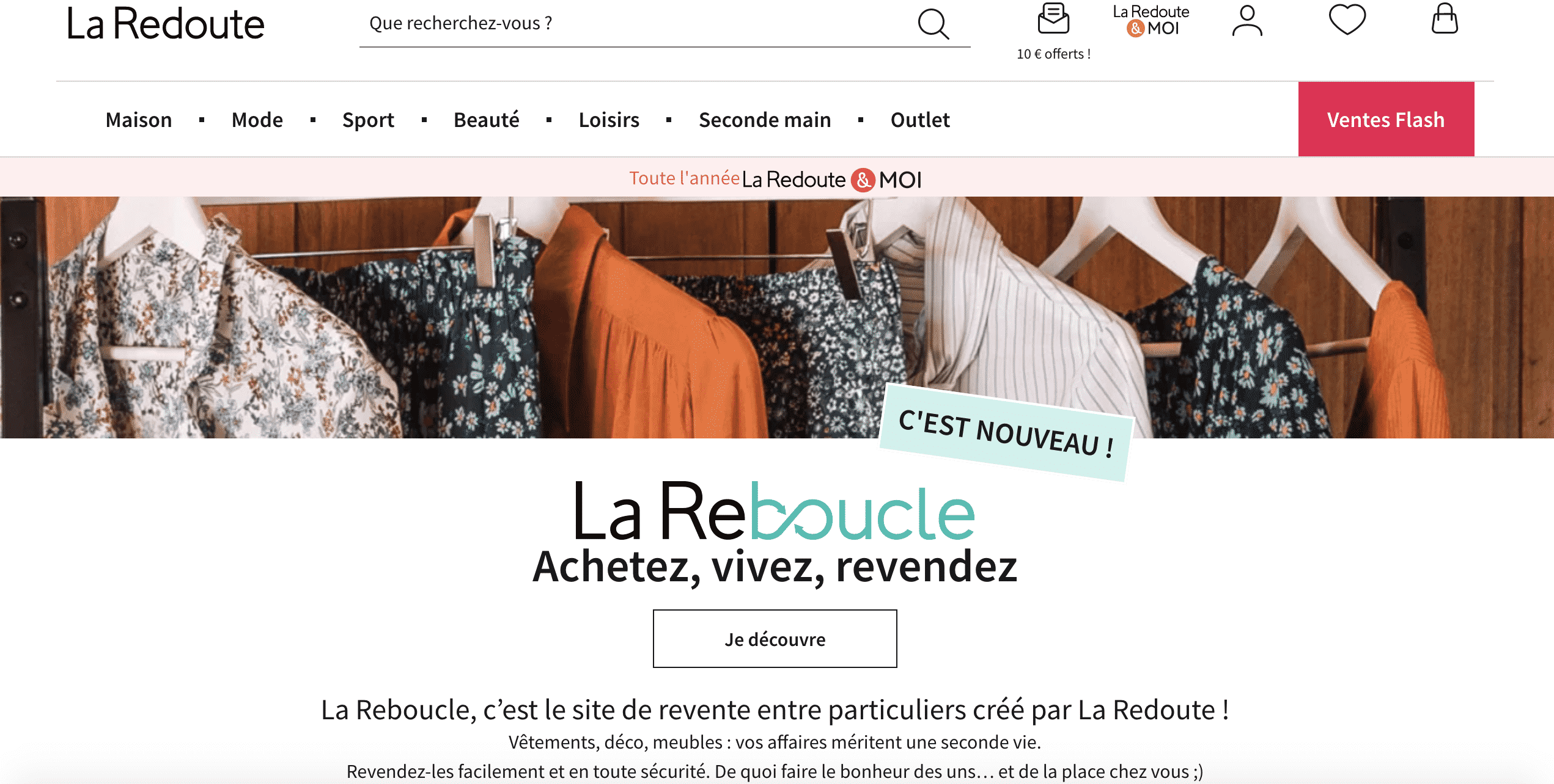 La Reboucle de La Redoute pour acheter, vivre, et revendre