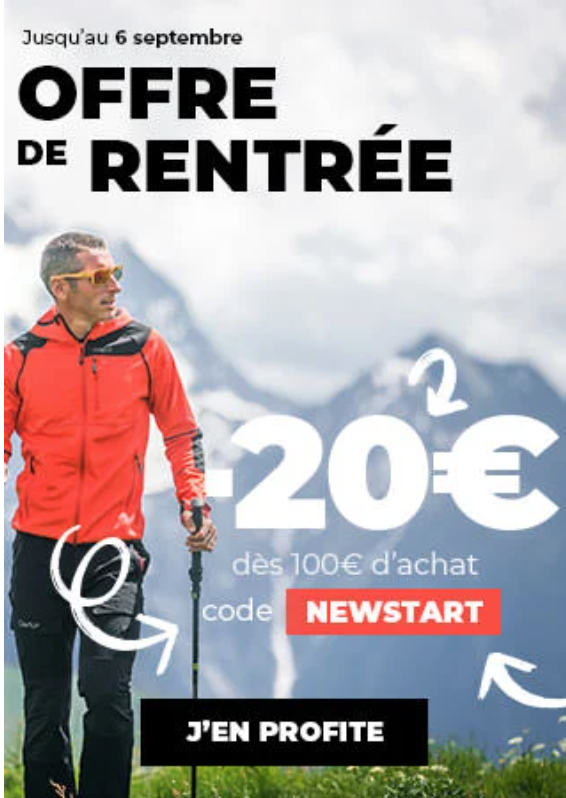 Offre de rentrée Cimalp 20€ offert