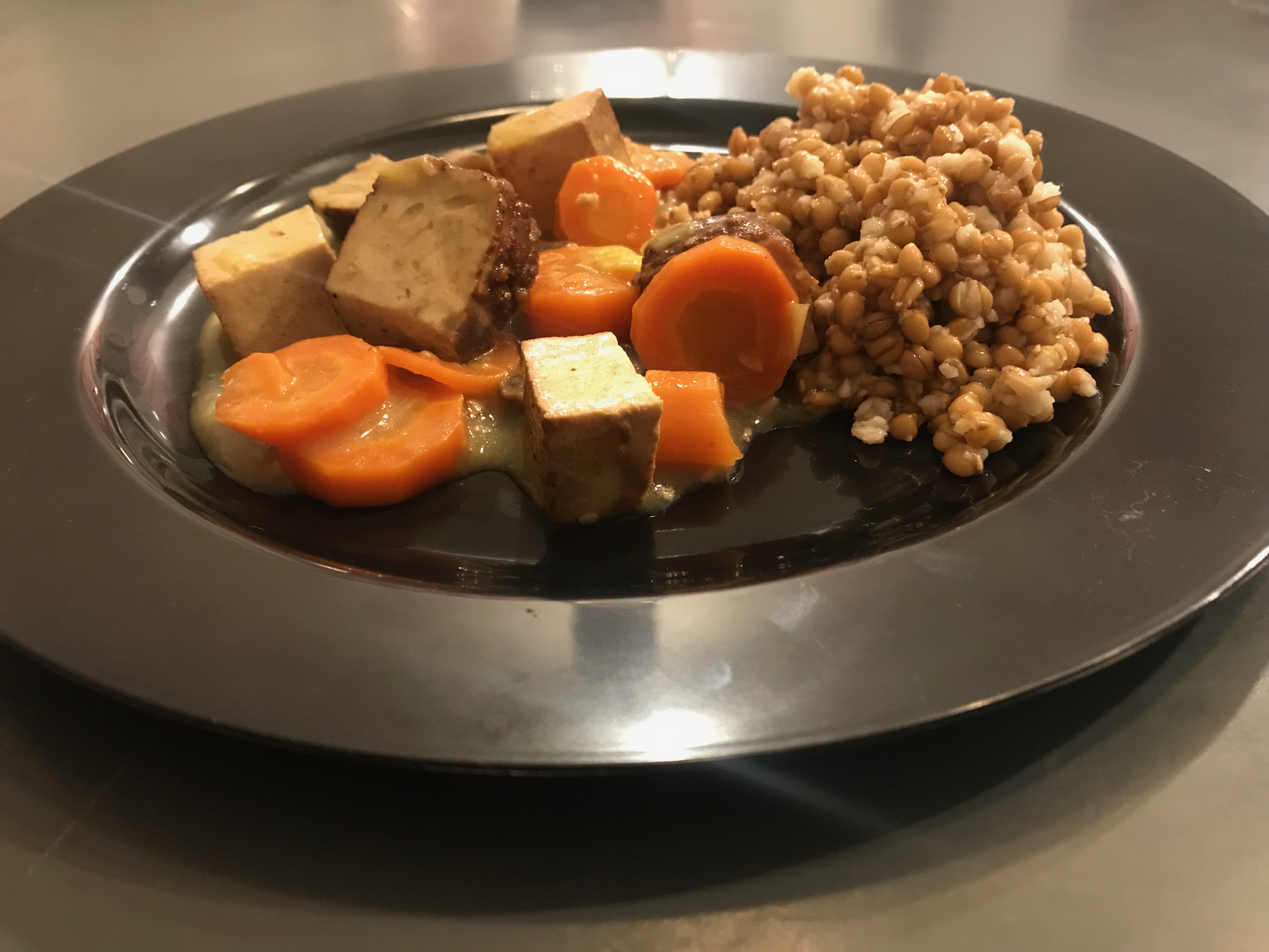 Recette de blanquette au tofu fumé et bio