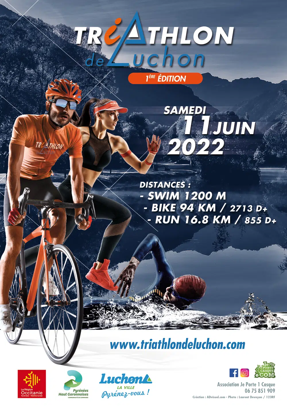Triathlon de Luchon en solo ou en relais le 11 juin 2022