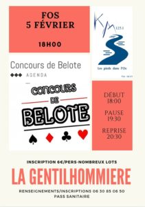 Inscription soirée belote Fos