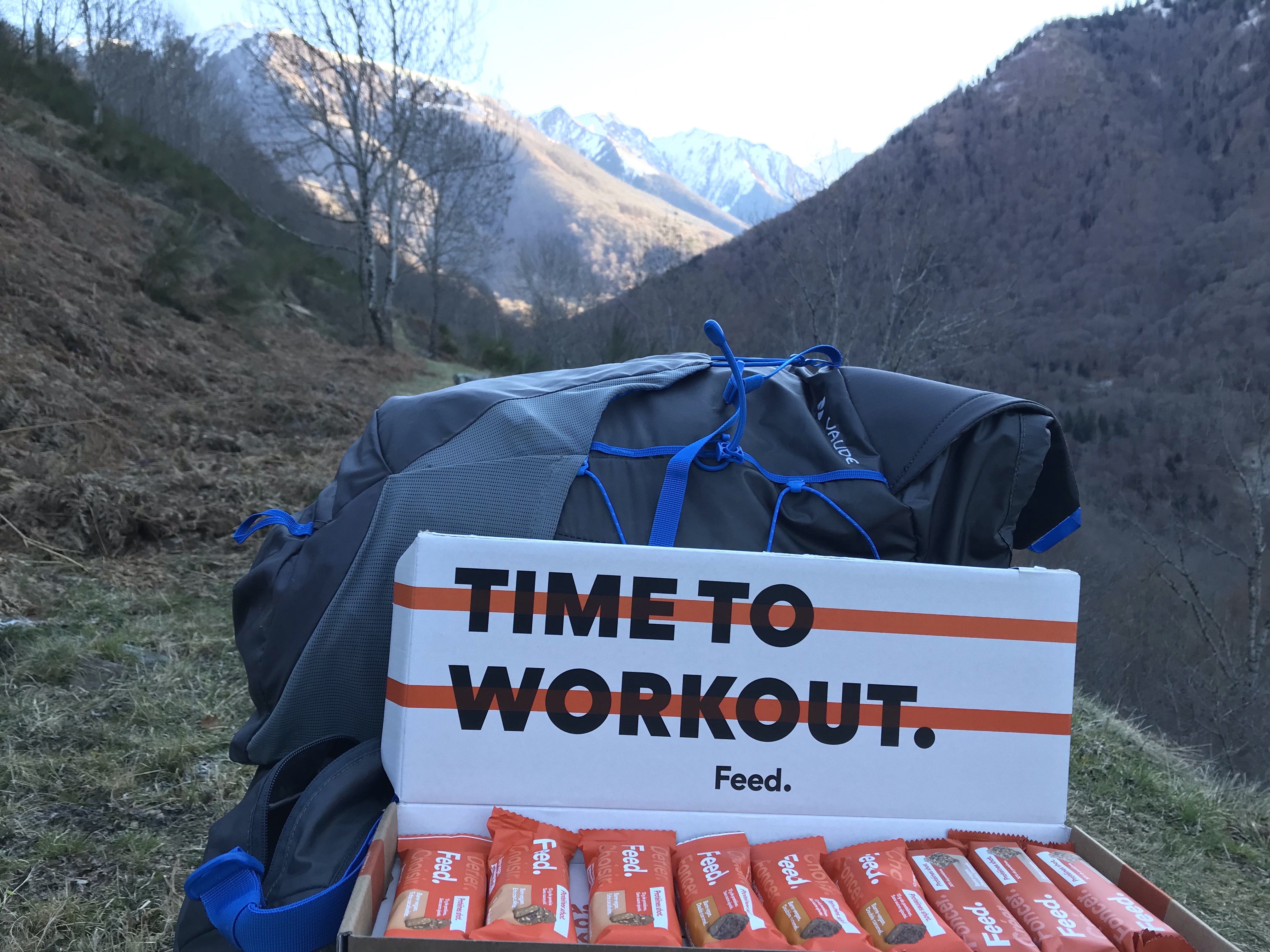 Feed le pack protéines shot à glisser dans le sac de sport ou de randonnée
