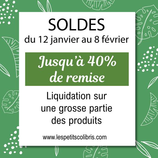 C'est les soldes jusqu'à 40% chez Les petits Colibris