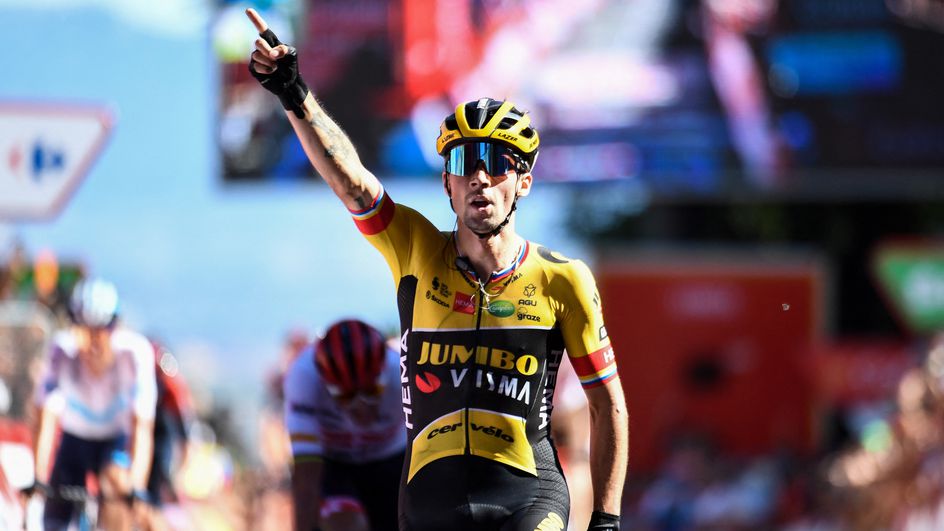 Primoz Roglic (Jumbo Visma) vainqueur d'étape et nouveau leader de la Vuelta 2022