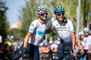 Alejandro Valverde (Movistar) et Vicenzo Nibali (Astana-Qasaqstan)