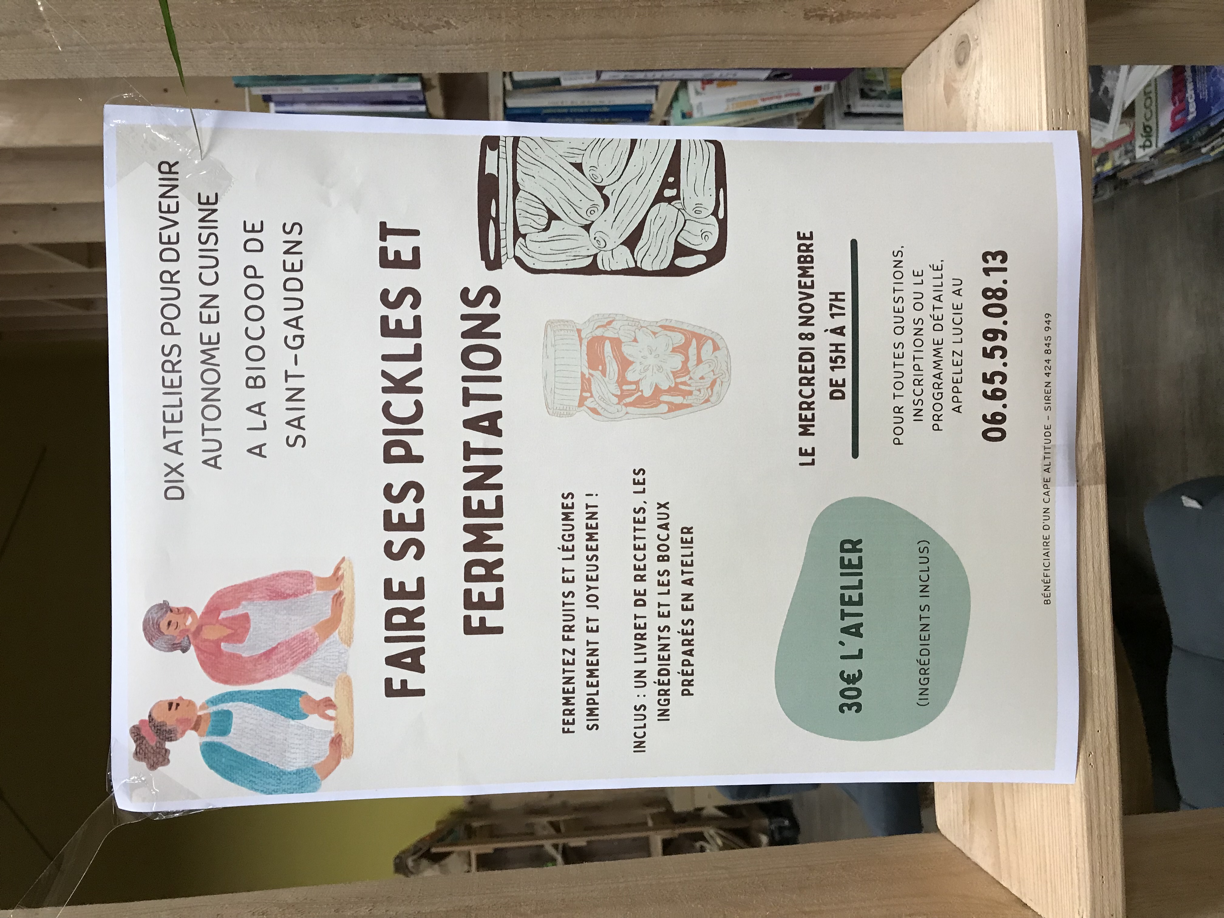 Faire ses pickles et fermentations à la Biocoop de Saint-Gaudens le 8 novembre