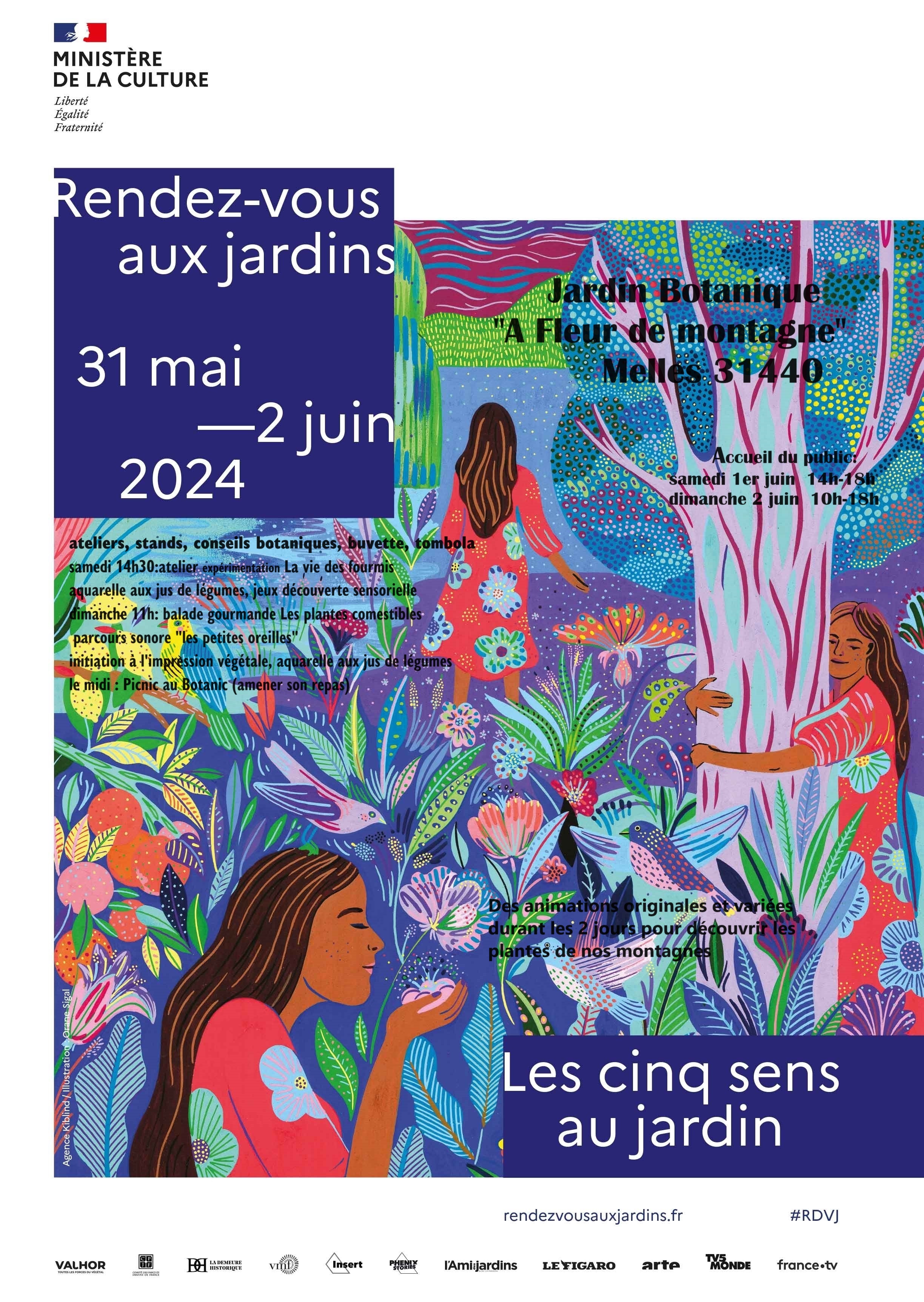 Les cinq sens au jardin botanique de Melles "À fleur de montagne"