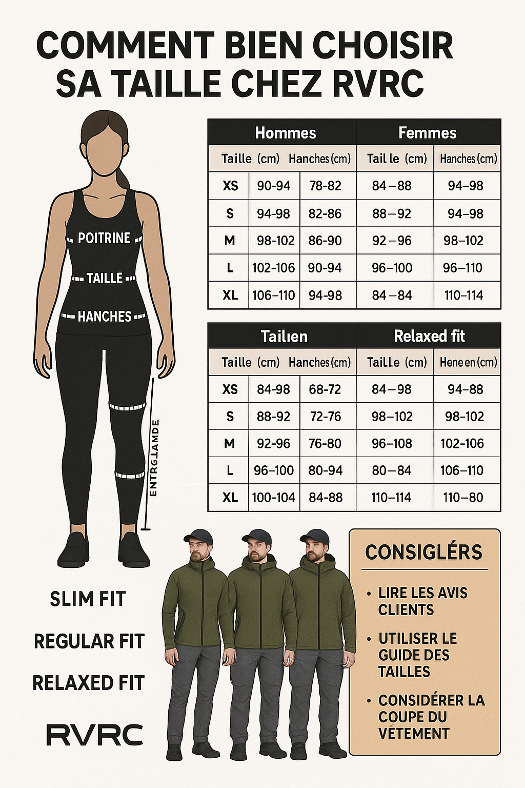 Comment bien choisir sa taille chez RVRC ?