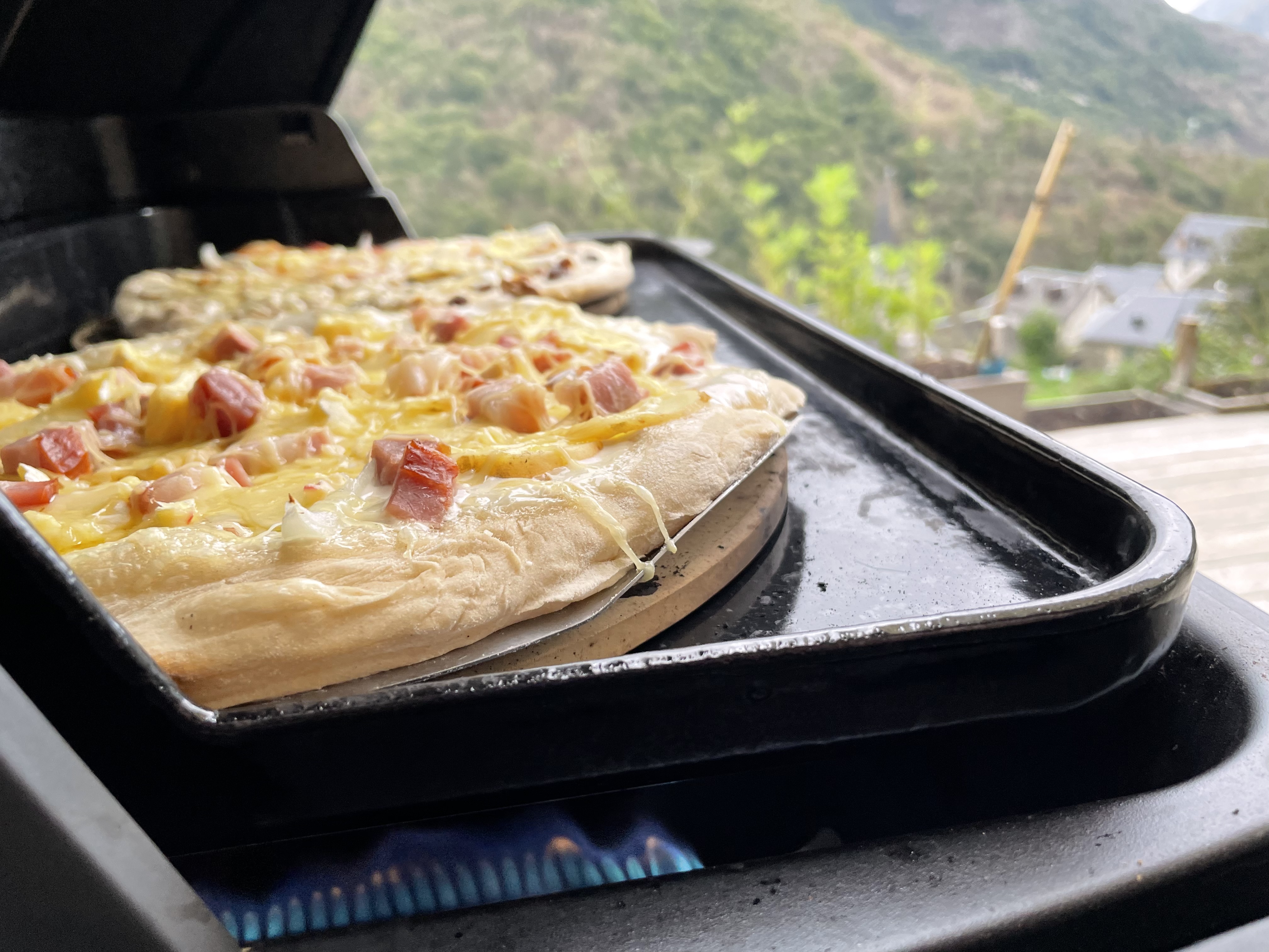 Pizza maison à la plancha