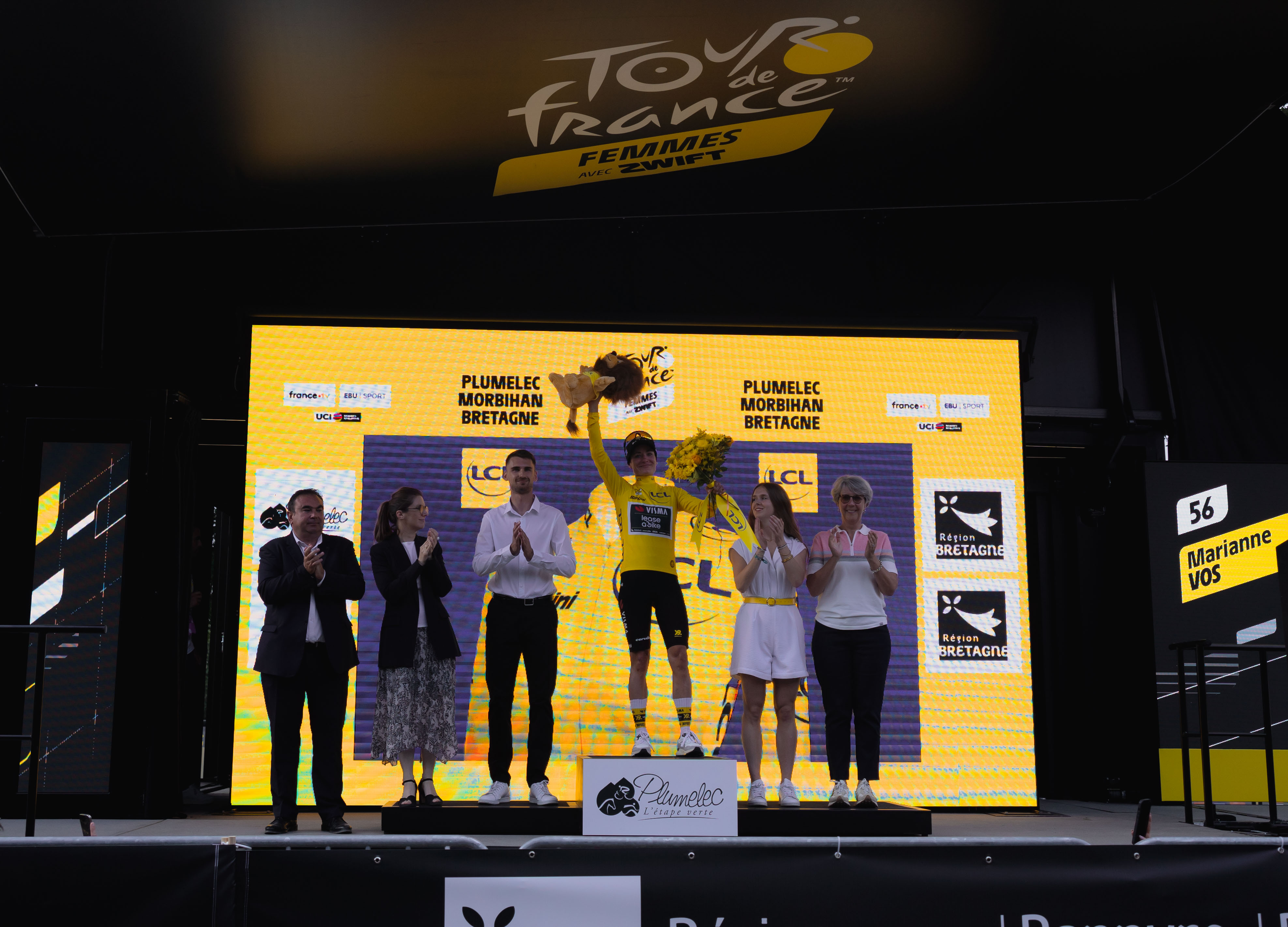 Marianne Vos départ en jaune sur le Tour de France Femmes 2025