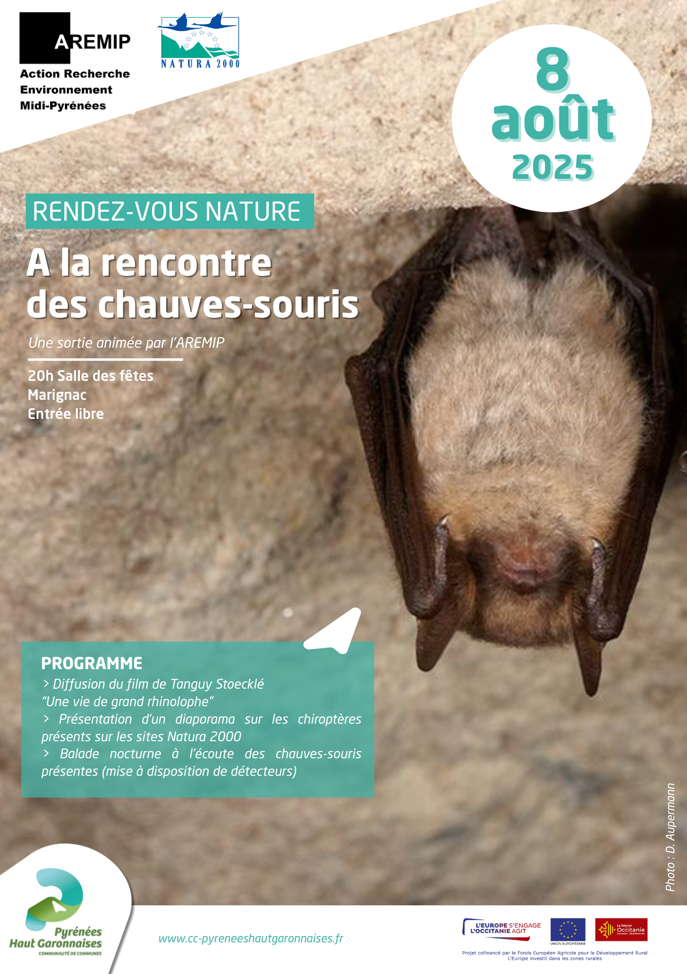 Grand Rhinolophe et balade nature au programme de l'AREMIP