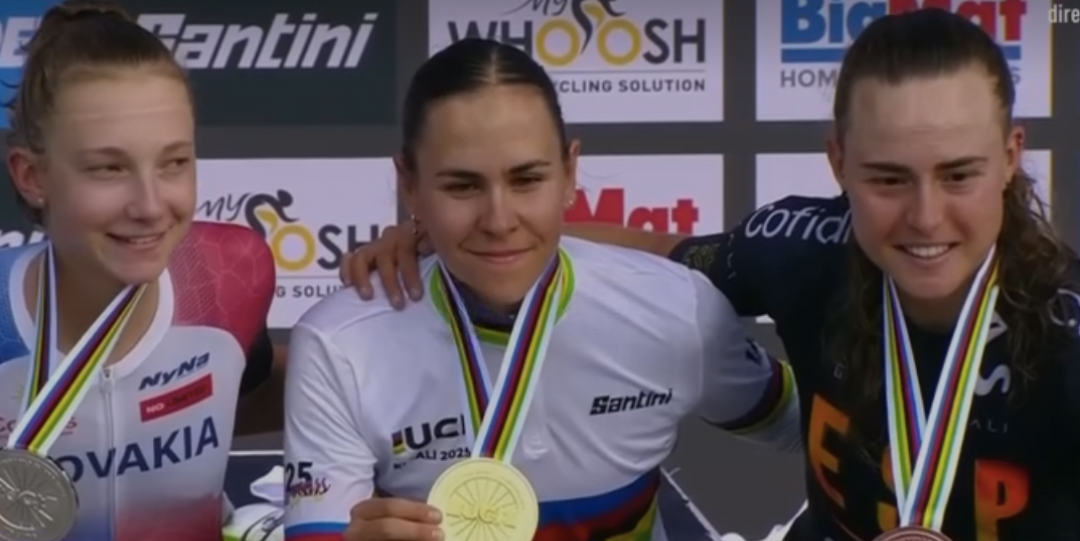 Célia Géry premier titre aux mondiaux de cyclisme à Kigali