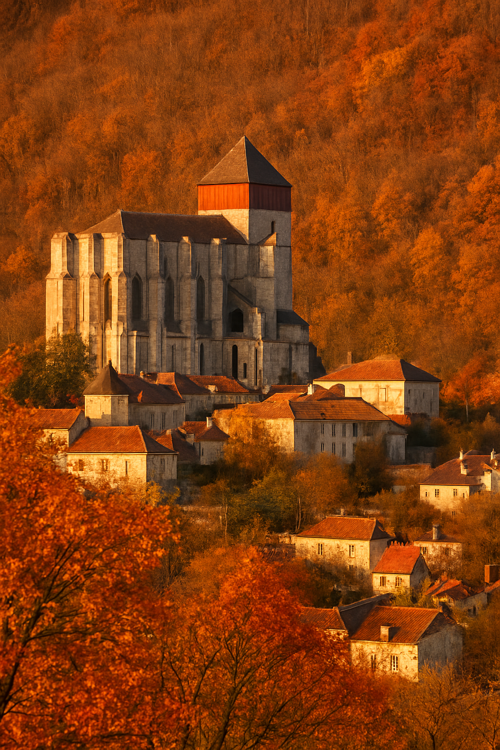 Saint-Bertrand-de-Comminges à l'automne