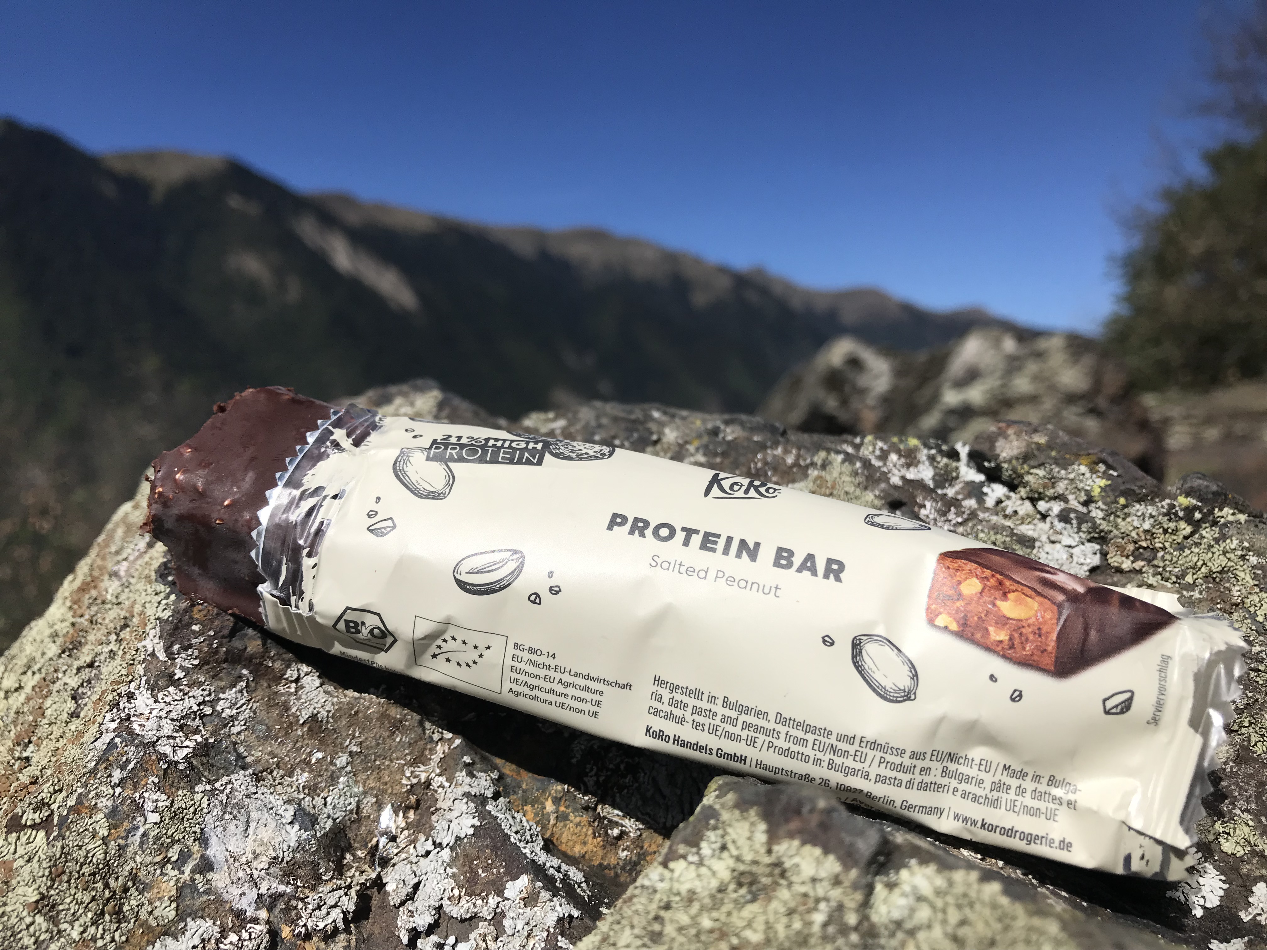 Barre protéinée vegan cacahuètes salées bio Koro