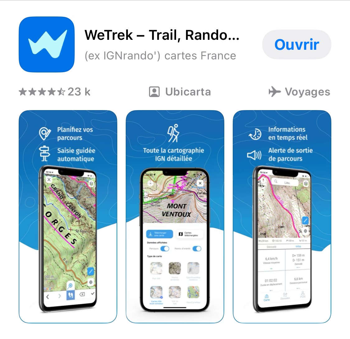 WeTrek comment utiliser l'application ?