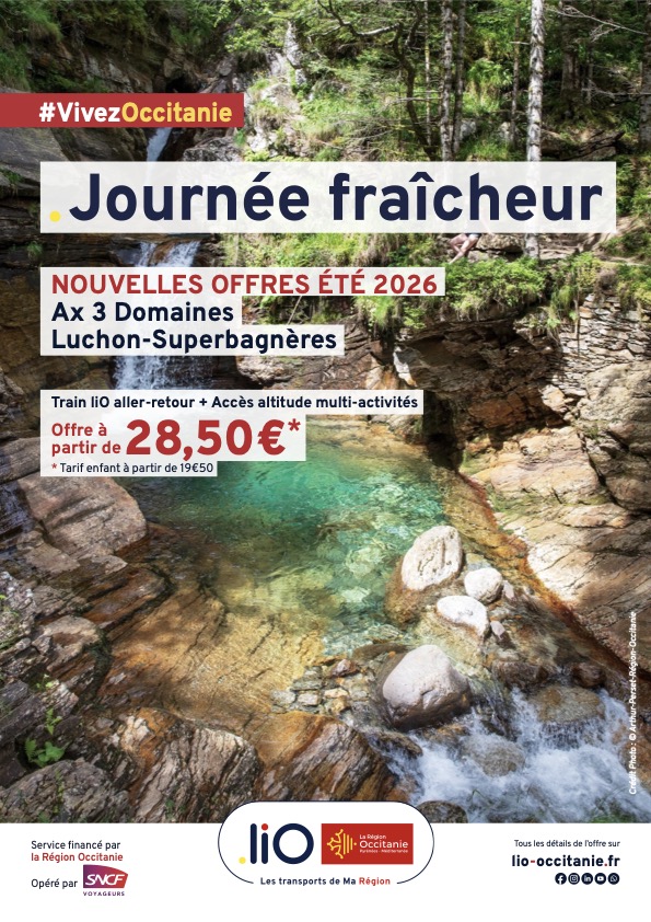 Journée fraîcheur Luchon-Superbagnères : train + télécabine à 30 € cet été