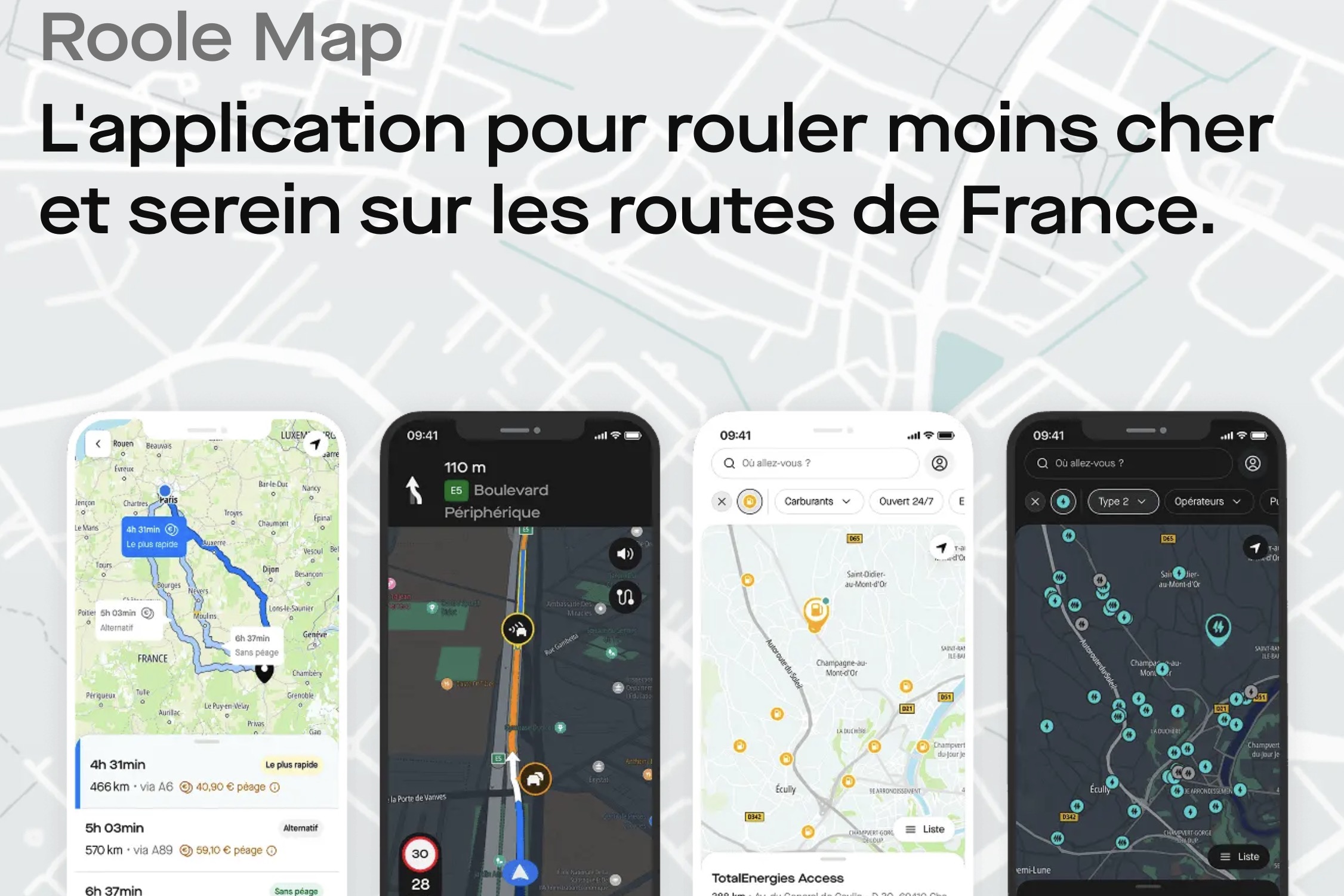 Roole Map : quitter Google Maps et Waze pour l'alternative française cet été