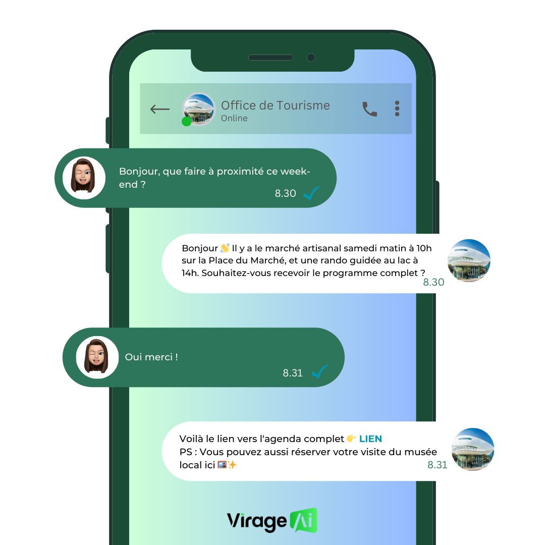 IA dans le tourisme : Virage AI et l'assistant WhatsApp des offices français