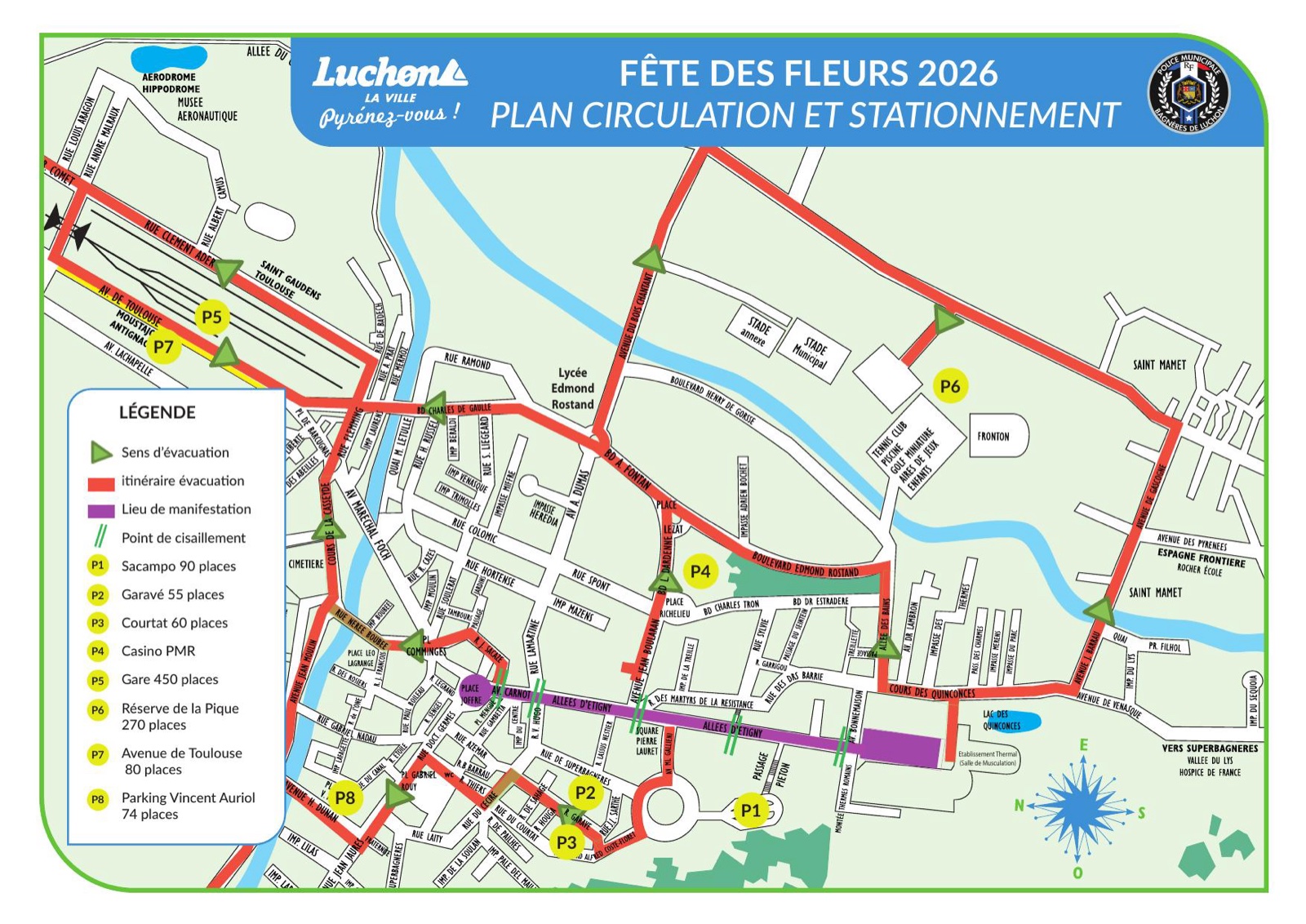 Fête des fleurs de Luchon 2026 : programme, circulation et stationnement