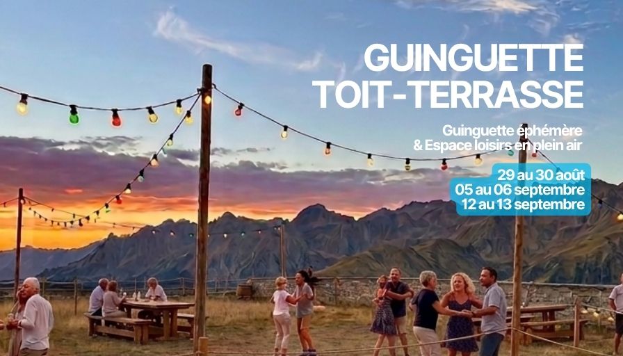 Guinguette sur le toit-terrasse de Ressources & Vous à Luchon