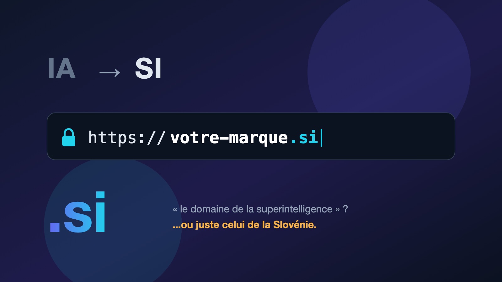 De l'IA à la « SI » : faut-il vraiment sauter sur les domaines .si ?