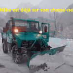 Chasse-neige à Melles