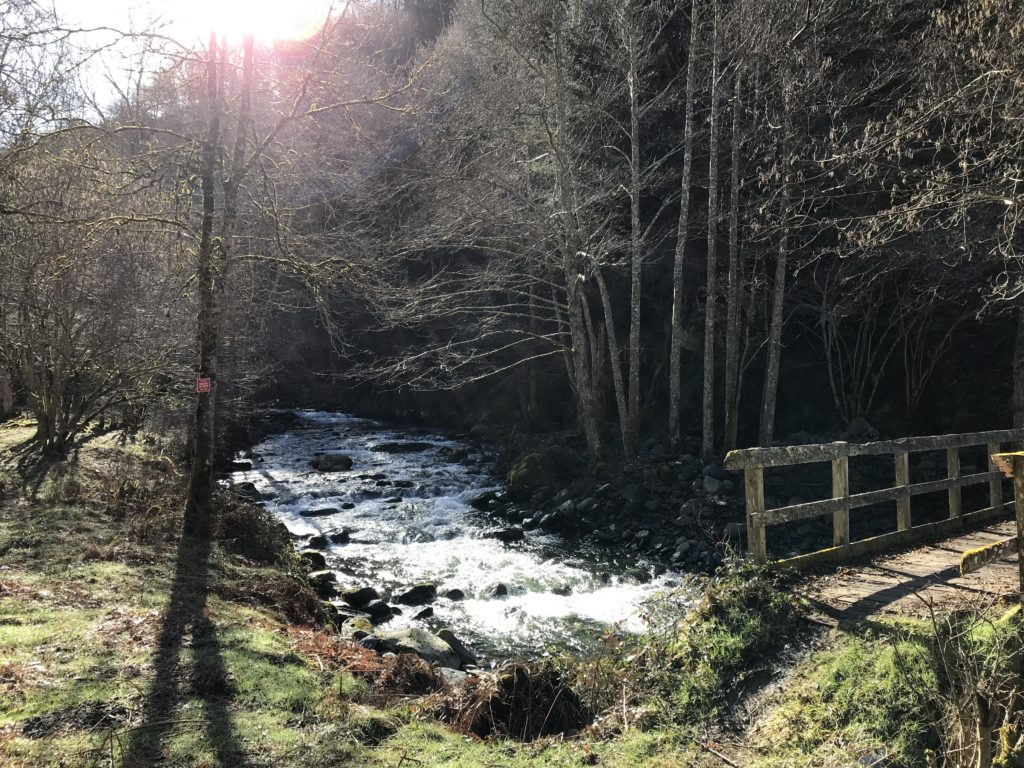 Pont de bois sur le Maudan