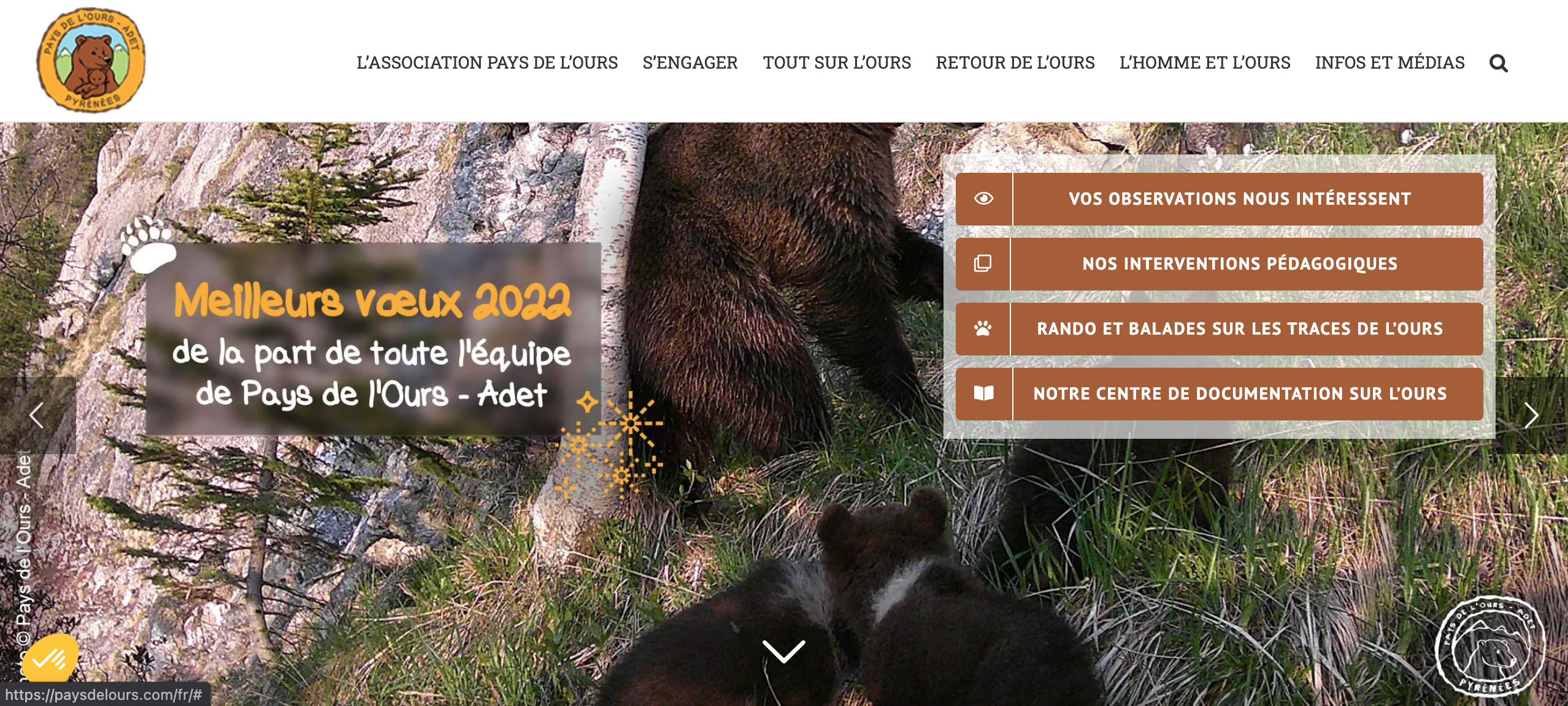 Nouveau site internet pays de l'ours