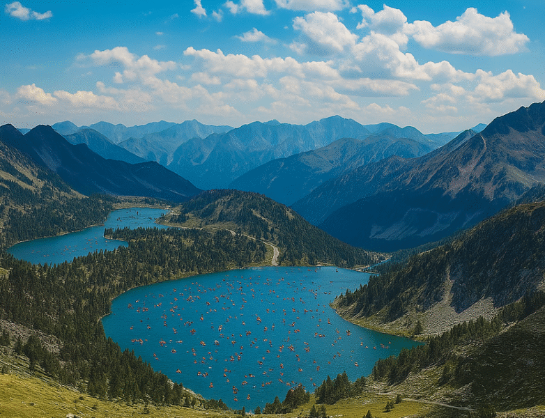 Baignade lac de Nouvelle