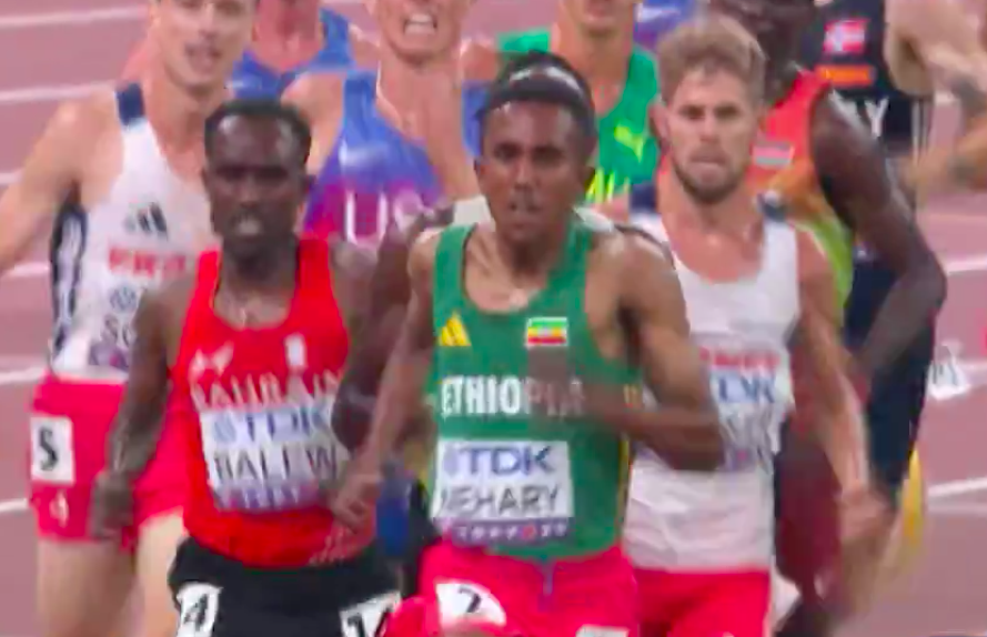 Gressier troisième 5000 mètres mondiaux Tokyo