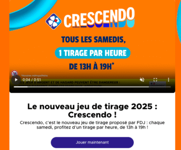Crescendo jeu FDJ 8 novembre 2025